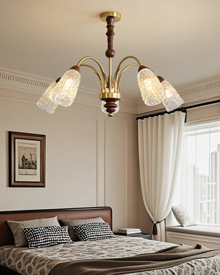 Trivana Vintage Crackle Glass Chandelier