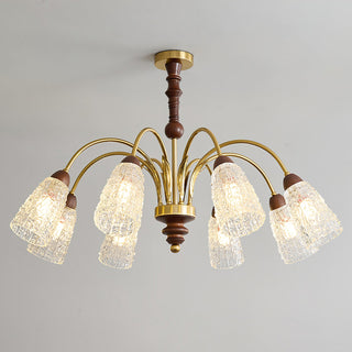 Trivana Vintage Crackle Glass Chandelier