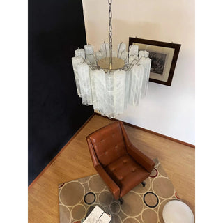 Tronchi Tiered White Swirl Glass Chandelier