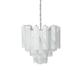 Tronchi Tiered White Swirl Glass Chandelier