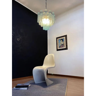 Tronchi Tiered White Swirl Glass Chandelier