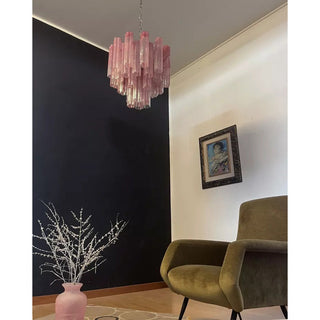 Tronchi Tiered White Swirl Glass Chandelier