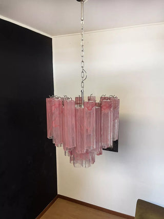 Tronchi Tiered White Swirl Glass Chandelier