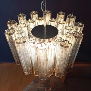 Tronchi Tiered White Swirl Glass Chandelier