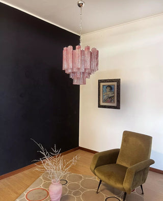 Tronchi Tiered White Swirl Glass Chandelier