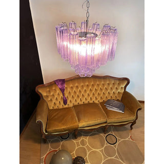 Tronchi Tiered White Swirl Glass Chandelier