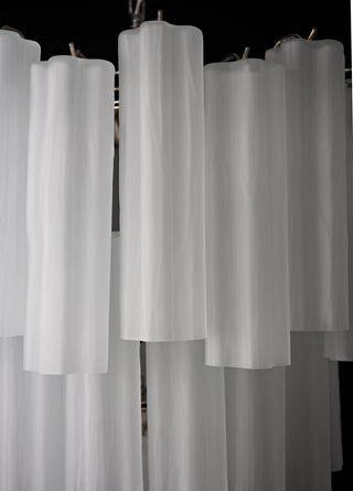 Tronchi Tiered White Swirl Glass Chandelier