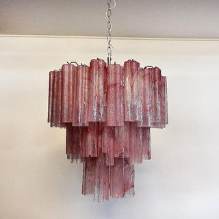 Tronchi Tiered White Swirl Glass Chandelier