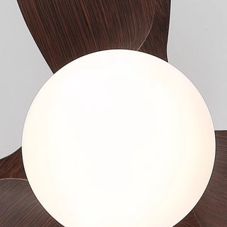 Vega Low-Profile Brass Wood Ceiling Fan Light