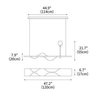 Tide Contemporary Wood Pendant Light