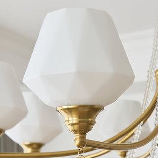 Tuileries Brass Dark Wood 8-Light Chandelier