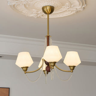 Tuileries Brass Dark Wood 8-Light Chandelier
