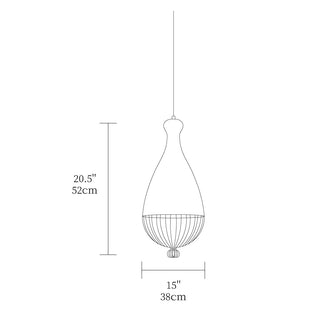 Goccia Elegant Iron Pendant Light
