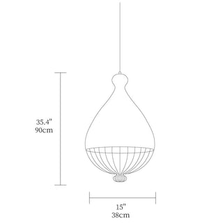 Goccia Elegant Iron Pendant Light