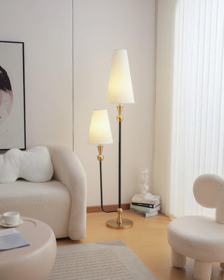 Twin Peaks Minimalist Fabric Floor Light
