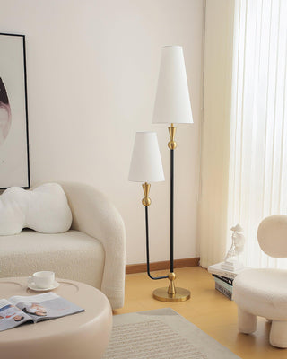 Twin Peaks Minimalist Fabric Floor Light
