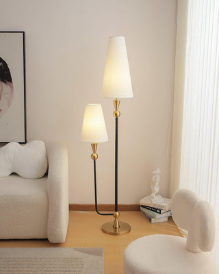 Twin Peaks Minimalist Fabric Floor Light
