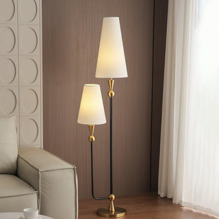 Twin Peaks Minimalist Fabric Floor Light