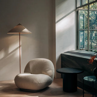 Chinese Farmhouse Fabric Floor Lamp