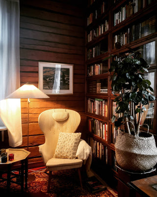Chinese Farmhouse Fabric Floor Lamp