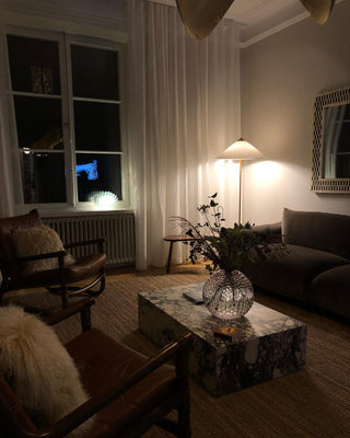 Chinese Farmhouse Fabric Floor Lamp