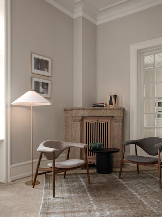 Chinese Farmhouse Fabric Floor Lamp