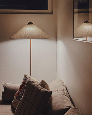 Chinese Farmhouse Fabric Floor Lamp