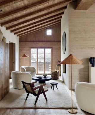 Chinese Farmhouse Fabric Floor Lamp