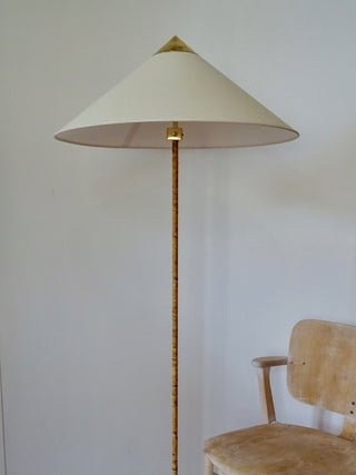 Chinese Farmhouse Fabric Floor Lamp