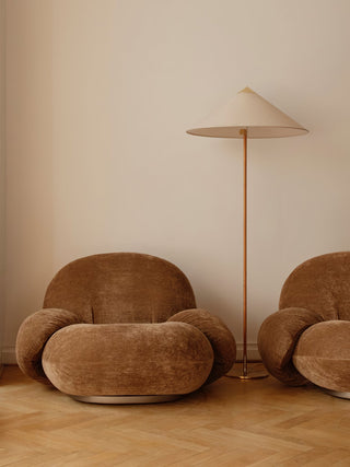Chinese Farmhouse Fabric Floor Lamp