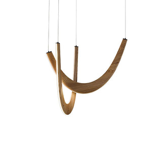 Flow Contemporary Wood Pendant Light