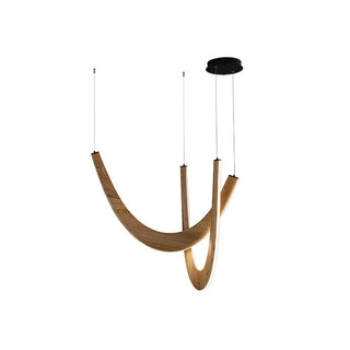 Flow Contemporary Wood Pendant Light