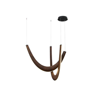 Flow Contemporary Wood Pendant Light