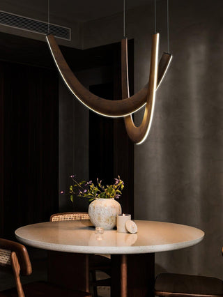 Flow Contemporary Wood Pendant Light