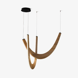 Flow Contemporary Wood Pendant Light