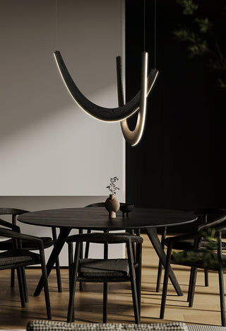 Flow Contemporary Wood Pendant Light