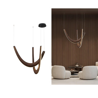 Flow Contemporary Wood Pendant Light