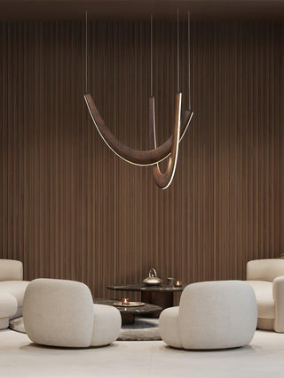 Flow Contemporary Wood Pendant Light