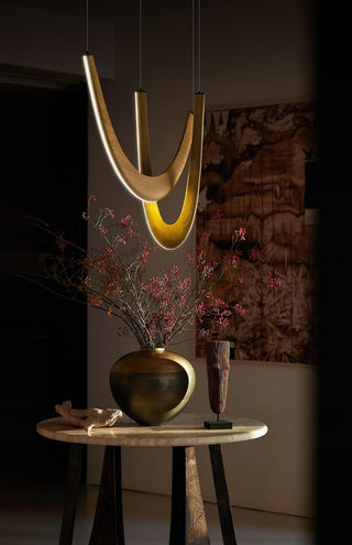 Flow Contemporary Wood Pendant Light