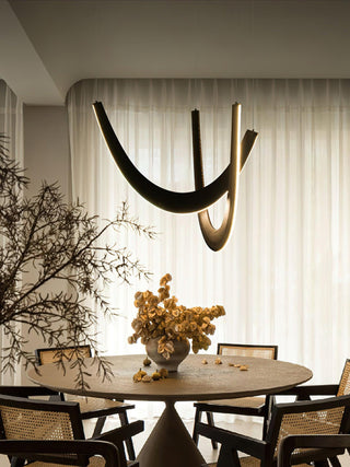 Flow Contemporary Wood Pendant Light