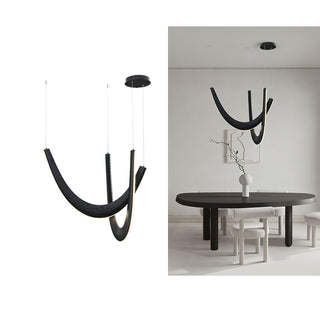 Flow Contemporary Wood Pendant Light
