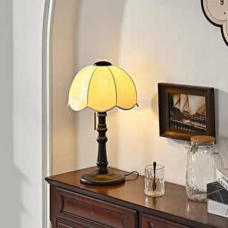 Umbrella Vintage Wood Table Lamp