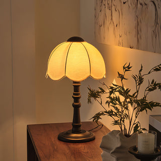 Umbrella Vintage Wood Table Lamp
