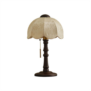 Umbrella Vintage Wood Table Lamp