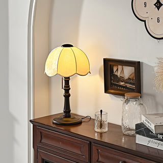 Umbrella Vintage Wood Table Lamp