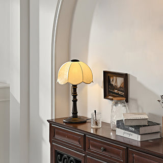 Umbrella Vintage Wood Table Lamp