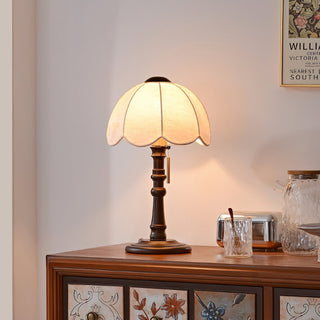 Umbrella Vintage Wood Table Lamp