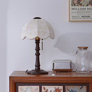 Umbrella Vintage Wood Table Lamp