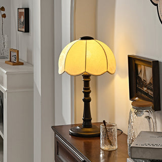 Umbrella Vintage Wood Table Lamp