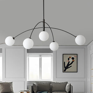 Valentina Minimalist Metal Arc Chandelier